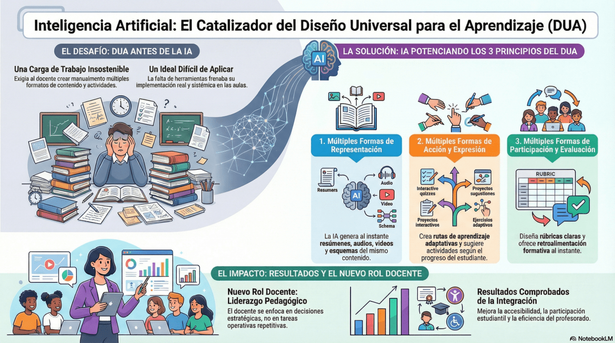 De cómo la Inteligencia Artificial nos lleva hacia una operacionalización avanzada del DUA en ecosistemas formativos&nbsp;contemporáneos